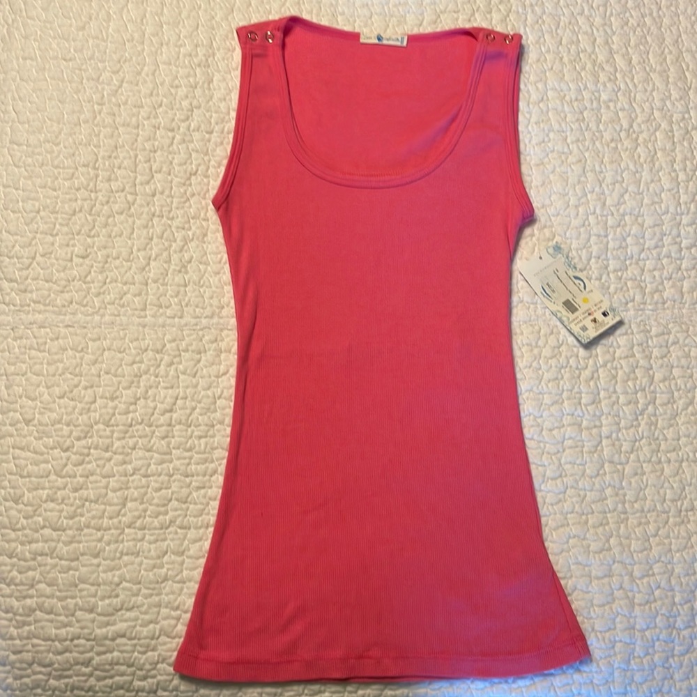 NWT Bun Maternity/Nursing Hot Pink Ribbed Tank, S